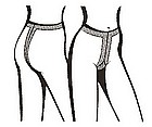 Pantyhose with crossing bands